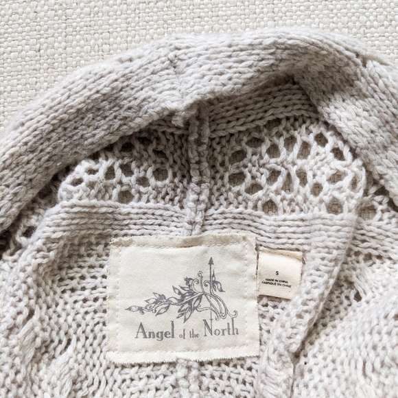Anthropologie Angel of the North Anais wool sweater fringe small - Picture 8 of 9